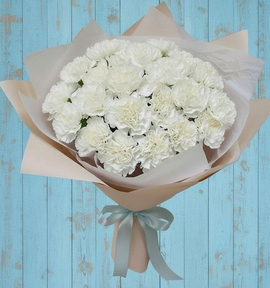 Букет Хрустальное утро в Вятских Полянах Букет цветов из: Гвоздики в Вятских Полянах