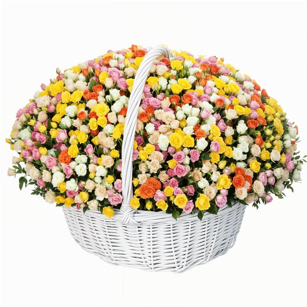 Премиум корзина Кустовых Роз в Вятских Полянах Премиум букет из: Розы в Вятских Полянах