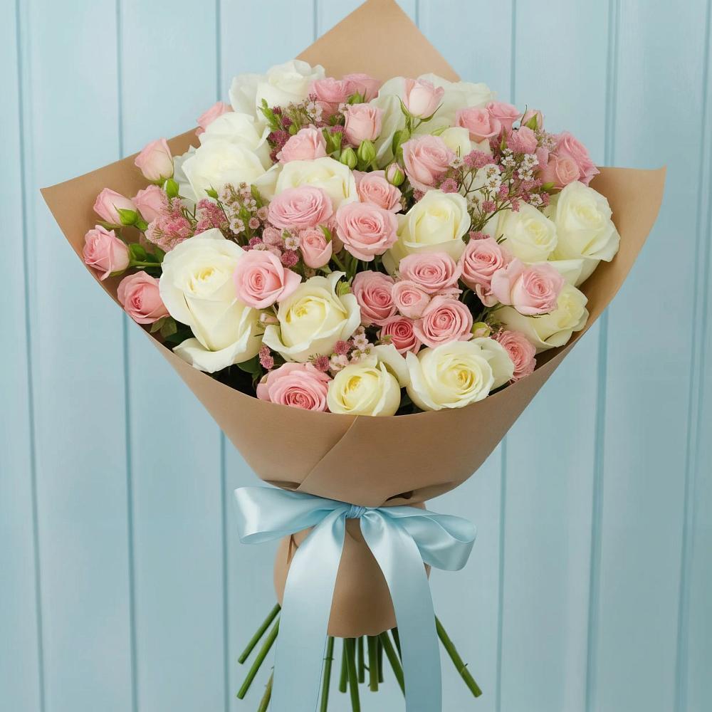 Букет романтичный подарок в Вятских Полянах Букет цветов из: Розы в Вятских Полянах