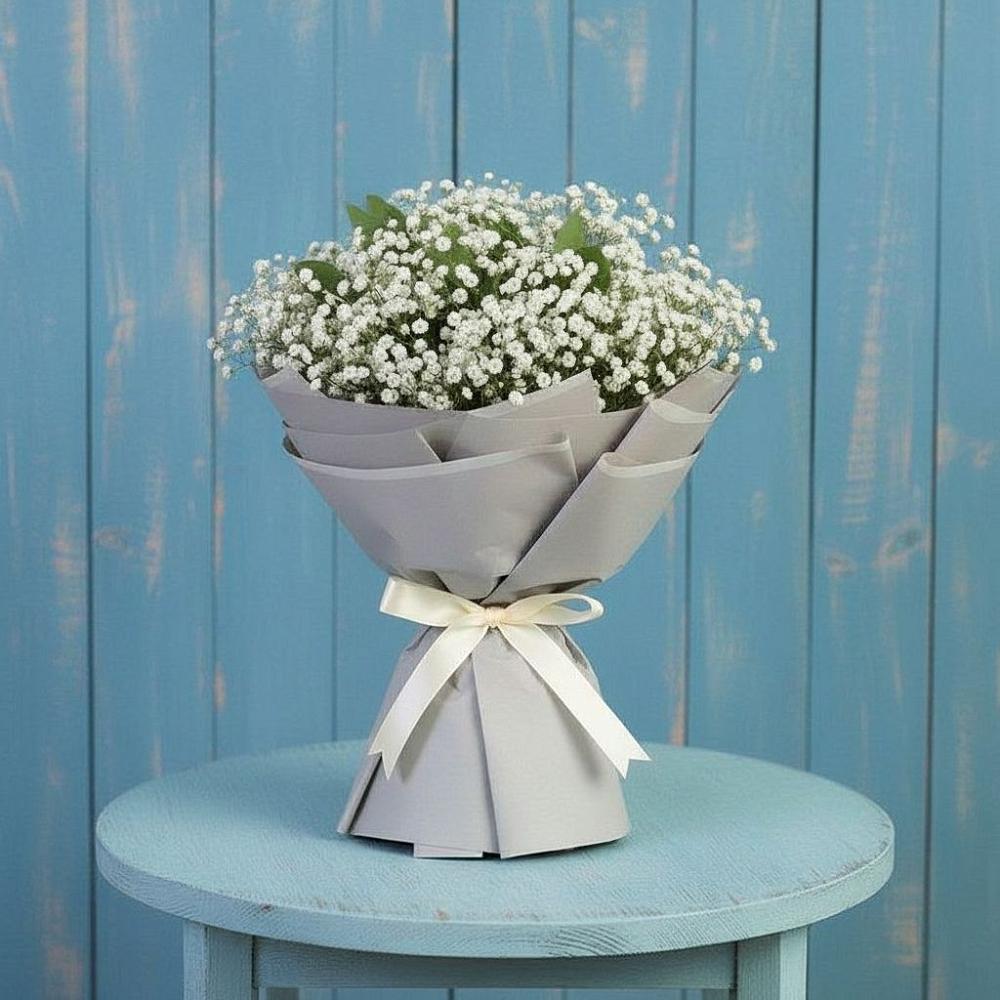 Букет Белые гипсофилы в Вятских Полянах Букет цветов из: Гипсофила в Вятских Полянах