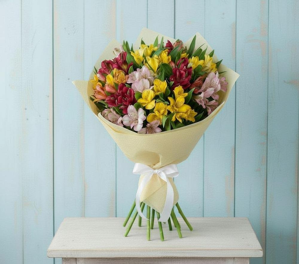 Букет Летние краски в Вятских Полянах Букет цветов из: Альстромерии в Вятских Полянах