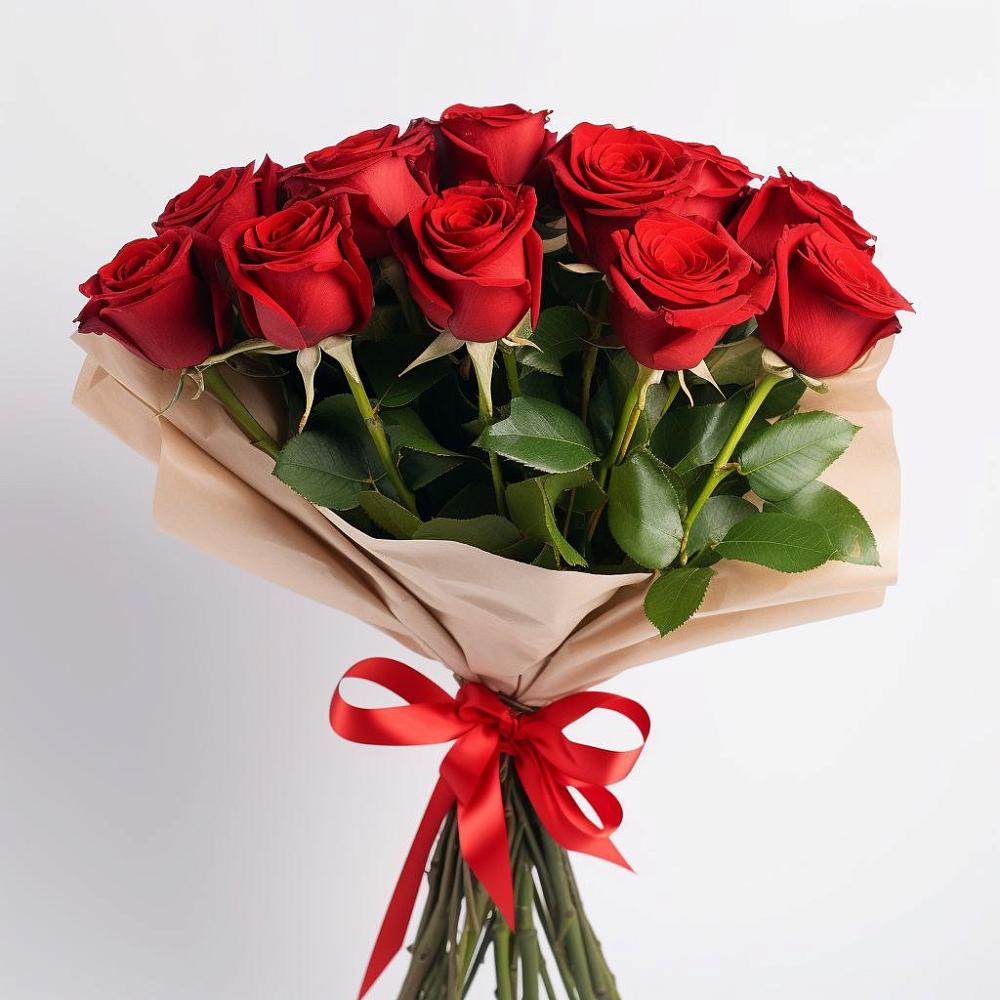 11 Красных роз Эдлесс Лав в Вятских Полянах Букет 11 Красных роз Эдлесс Лав в Вятских Полянах